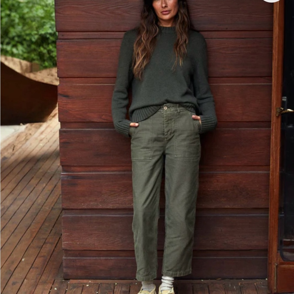 Outerknown Olive Green Straight Leg Pants